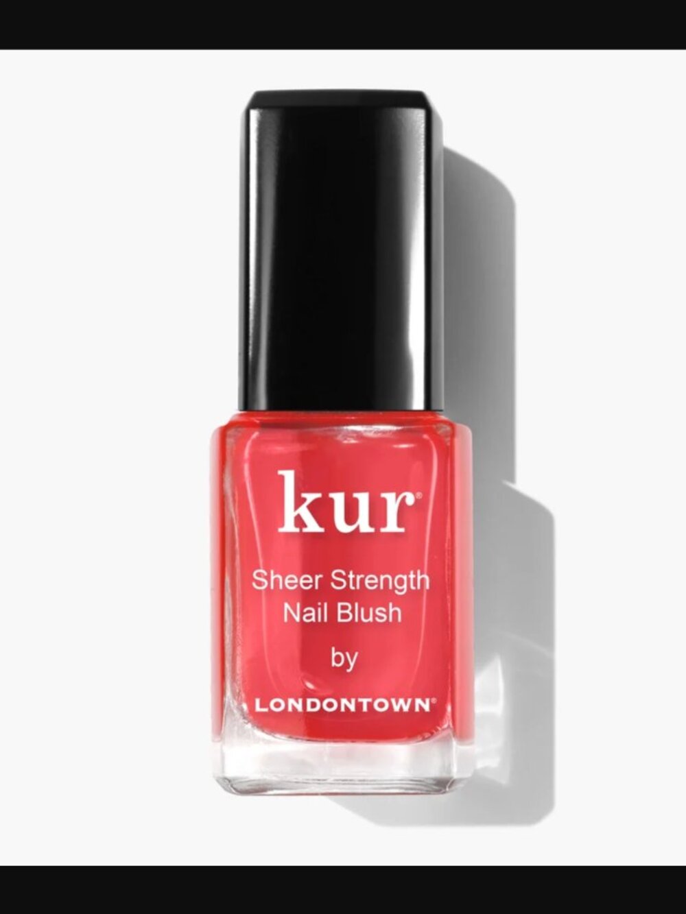 🙌 2/$55 NEW LONDONTOWN INC. KUR Sheer Strength Nail Blush Poppy Scarlet Flush